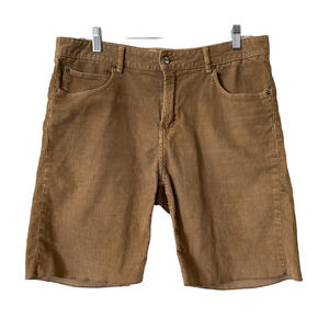 Obey Propaganda Mens Size 34 Tan Corduroy Cut Off Shorts